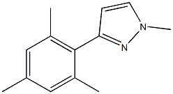 1H-Pyrazole,1-methyl-3-(2,4,6-trimethylphenyl)-(9CI) Struktur