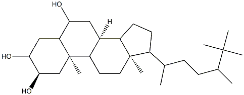 (24ξ)-25-Methyl-5α-ergostane-2β,3α,6α-triol Struktur