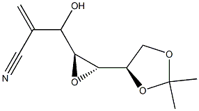 D-ido-Heptononitrile, 4,5-anhydro-2-deoxy-2-methylene-6,7-O-(1-methylethylidene)- (9CI) Struktur