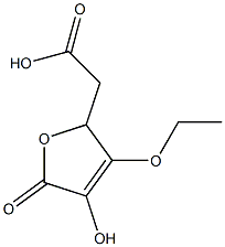 2-Furanaceticacid,3-ethoxy-2,5-dihydro-4-hydroxy-5-oxo-,rel-(-)-(9CI) Struktur