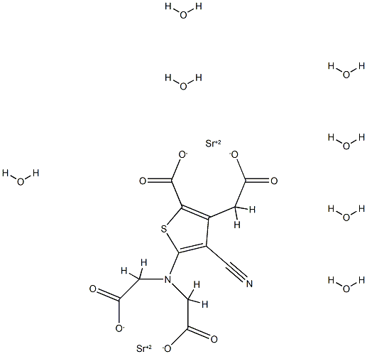 Strontium ranelate Struktur