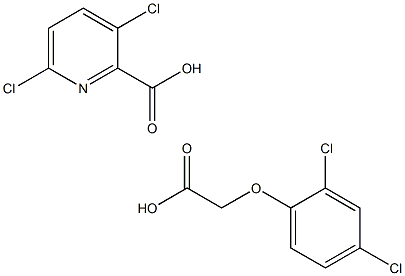 2-Pyridinecarboxylic acid, 3,6-dichloro-, mixt. with (2,4-dichlorophen oxy)acetic acid Struktur