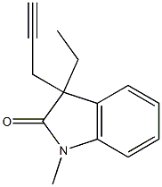 2H-Indol-2-one,3-ethyl-1,3-dihydro-1-methyl-3-(2-propynyl)-(9CI) Struktur