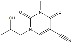 5-Pyrimidinecarbonitrile,1,2,3,4-tetrahydro-1-(2-hydroxypropyl)-3-methyl-2,4-dioxo-(9CI) Struktur