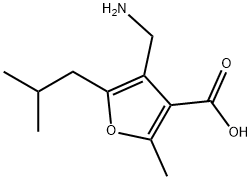 3-Furancarboxylicacid,4-(aminomethyl)-2-methyl-5-(2-methylpropyl)-(9CI) Struktur