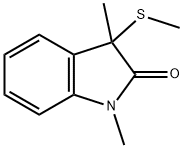 2H-Indol-2-one,1,3-dihydro-1,3-dimethyl-3-(methylthio)-(9CI) Struktur