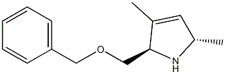 1H-Pyrrole,2,5-dihydro-3,5-dimethyl-2-[(phenylmethoxy)methyl]-,(2R,5S)-rel-(9CI) Struktur