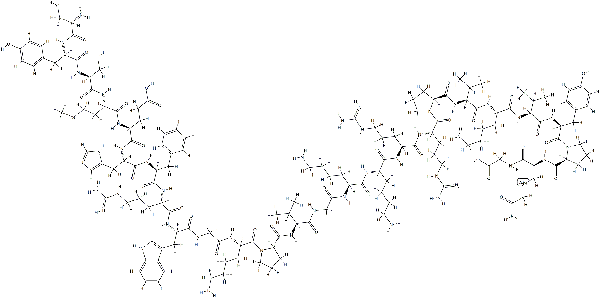 ACTH (1-26), Cys-carboxamidomethyl(25)- Struktur