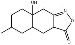 Naphth[2,3-c]isoxazol-3(3aH)-one, 4,4a,5,6,7,8,8a,9-octahydro-8a-hydroxy-6-methyl- (9CI) Struktur