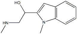 1H-Indole-2-methanol,1-methyl-alpha-[(methylamino)methyl]-(9CI) Struktur