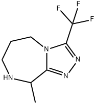 5H-1,2,4-Triazolo[4,3-a][1,4]diazepine,6,7,8,9-tetrahydro-9-methyl-3-(trifluoromethyl)-(9CI) Struktur