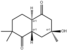 1,5-Naphthalenedione,octahydro-7-hydroxy-2,2,7-trimethyl-,(4aR,7S,8aS)-rel-(9CI) Struktur