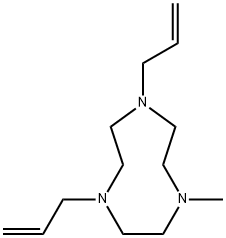 1H-1,4,7-Triazonine,octahydro-1-methyl-4,7-di-2-propenyl-(9CI) Struktur