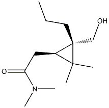 Cyclopropaneacetamide, 2-(hydroxymethyl)-N,N,3,3-tetramethyl-2-propyl-, (1R,2S)-rel- (9CI) Struktur