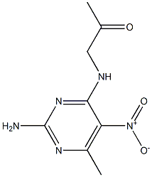 2-Propanone,1-[(2-amino-6-methyl-5-nitro-4-pyrimidinyl)amino]-(9CI) Struktur