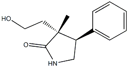 2-Pyrrolidinone,3-(2-hydroxyethyl)-3-methyl-4-phenyl-,(3R,4R)-rel-(9CI) Struktur