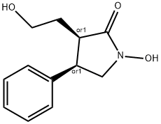 2-Pyrrolidinone, 1-hydroxy-3-(2-hydroxyethyl)-4-phenyl-, (3R,4R)-rel- (9CI) Struktur