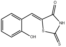 (5Z)-5-[(2-hydroxyphenyl)methylidene]-2-sulfanylidene-1,3-thiazolidin-4-one Struktur