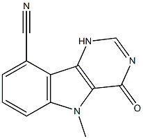 1H-Pyrimido[5,4-b]indole-9-carbonitrile,4,5-dihydro-5-methyl-4-oxo-(9CI) Struktur