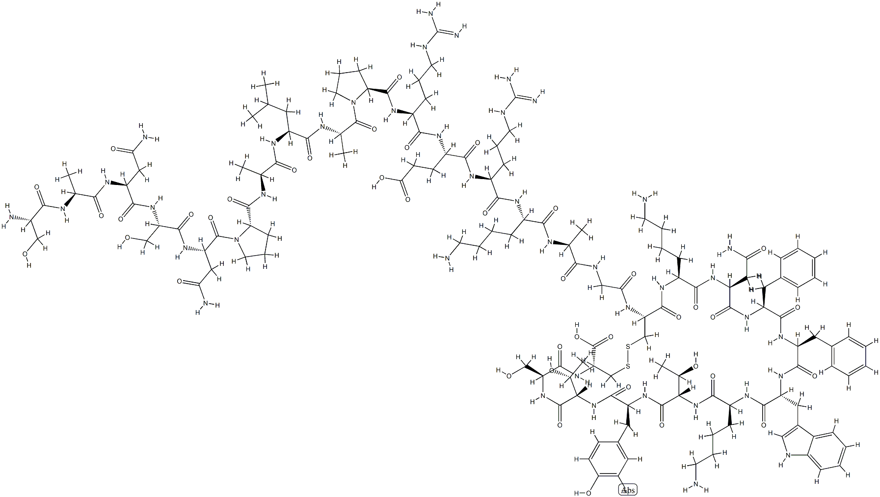 somatostatin 28, Leu(8)-Trp(22)-iodo-Tyr(25)- Struktur