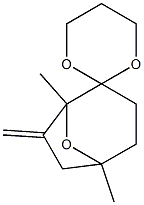 Spiro[1,3-dioxane-2,2-[8]oxabicyclo[3.2.1]octane], 1,5-dimethyl-7-methylene- (9CI) Struktur