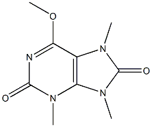 2H-Purine-2,8(3H)-dione,7,9-dihydro-6-methoxy-3,7,9-trimethyl-(9CI) Struktur