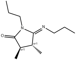 2-Pyrrolidinone,3,4-dimethyl-1-propyl-5-(propylimino)-,(3R,4R,5E)-rel-(9CI) Struktur