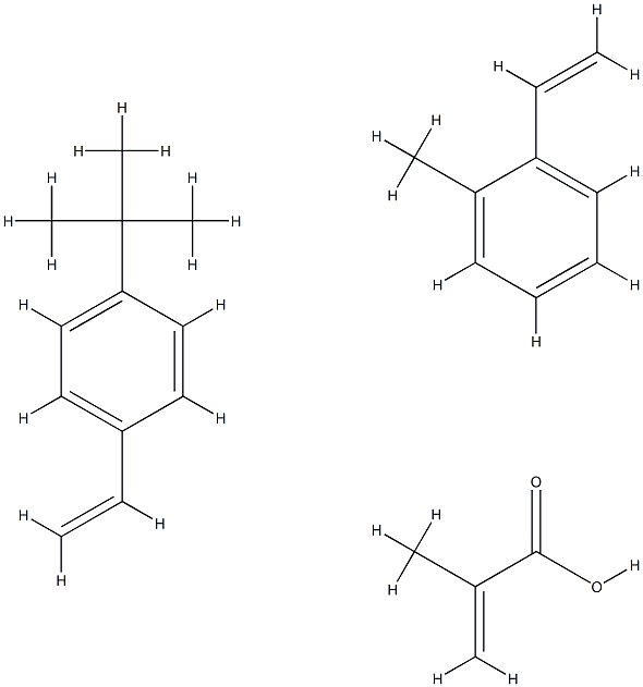 2-Propenoic acid, 2-methyl-, polymer with 1-(1,1-dimethylethyl)-4-ethenylbenzene and ethenylmethylbenzene Struktur