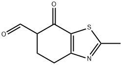 2-Methyl-7-oxo-4,5,6,7-tetrahydrobenzo[d]thiazole-6-carbaldehyde Struktur