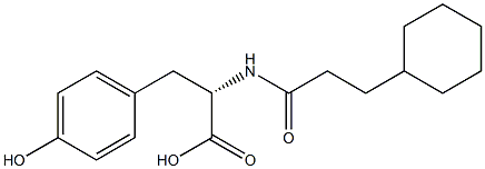 N(beta)-cyclohexylpropionyltyrosine Struktur