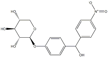 (2S,3R,4S,5R)-2-[4-[hydroxy-(4-nitrophenyl)methyl]phenoxy]oxane-3,4,5- triol Struktur