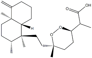 (3S,6S,αR)-6-[2-[(1S,8aβ)-Decahydro-1,2α,4aα-trimethyl-5-methylenenaphthalen-1β-yl]ethyl]-α,6-dimethyl-1,2-dioxane-3-acetic acid Struktur