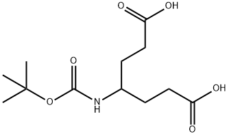 4-(N-Boc-amino)-1,6-heptanedioic acid Struktur