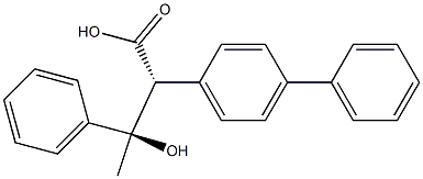 alpha-(1-Hydroxy-1-phenylethyl)-biphenylacetic acid, (R',R')-DL- Struktur