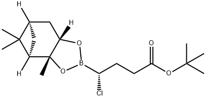 (-)-pinanediol (1R)-3-[tert-butoxycarbonyl]-1-chloropropaneboronate Struktur