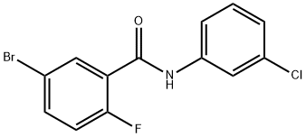 5-bromo-N-(3-chlorophenyl)-2-fluorobenzamide Struktur