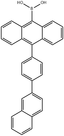 10-[4-(2-naphthalenyl)phenyl]-9-anthracenyl]-Boronic acid Struktur