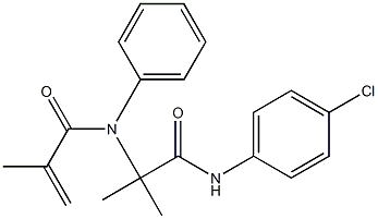 2-Propenamide,N-[2-[(4-chlorophenyl)amino]-1,1-dimethyl-2-oxoethyl]-2-methyl-N-phenyl-(9CI) Struktur