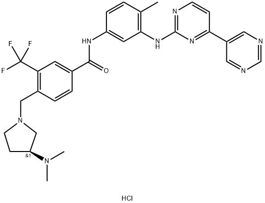 N-[3-([4,5'-bipyriMidin]-2-ylaMino)-4-Methylphenyl]-4-[[(3S)-3-(diMethylaMino)-1-pyrrolidinyl]Methyl]-3-(trifluoroMethyl)-benzaMide, (HCl salt) Struktur