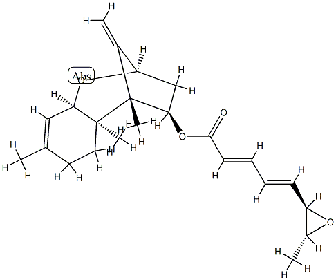 Trichotheca-9,12(13)-dien-4β-ol 5-[(2R,3R)-3-methyloxiran-2-yl]-2,4-Pentadienoate Struktur