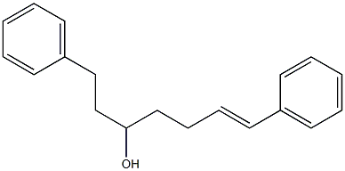 trans－1,7－Diphenyl－5-hydroxy-1－h(huán)epten Struktur