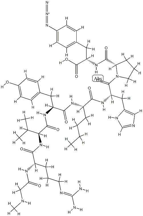 angiotensin II, Sar(1)-4-azido-Phe(8)- Struktur