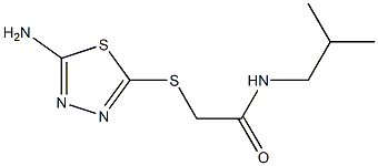 2-[(5-amino-1,3,4-thiadiazol-2-yl)sulfanyl]-N-(2-methylpropyl)acetamide Struktur