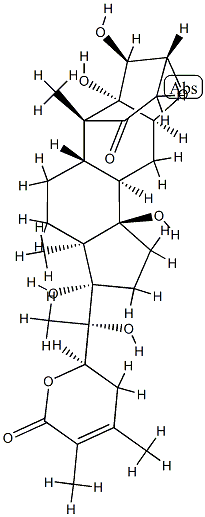 (17S,22R)-3α,6α-Epoxy-4β,5,14,17,20,22-hexahydroxy-1-oxo-5β-ergost-24-en-26-oic acid 26,22-lactone Struktur