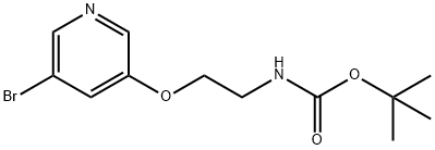 tert-butyl (2-((5-bromopyridin-3-yl)oxy)ethyl)carbamate(WX191459) Struktur