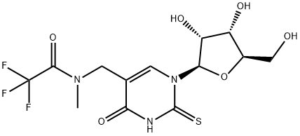 5-(N-Methyl-N-trifluoroacetyl-aminomethyl)-2-thiouridine Struktur