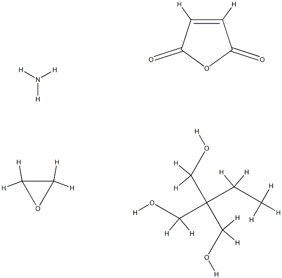 2,5-Furandione, polymer with 2-ethyl-2-(hydroxymethyl)-1,3-propanediol and oxirane, ammonium salt Struktur