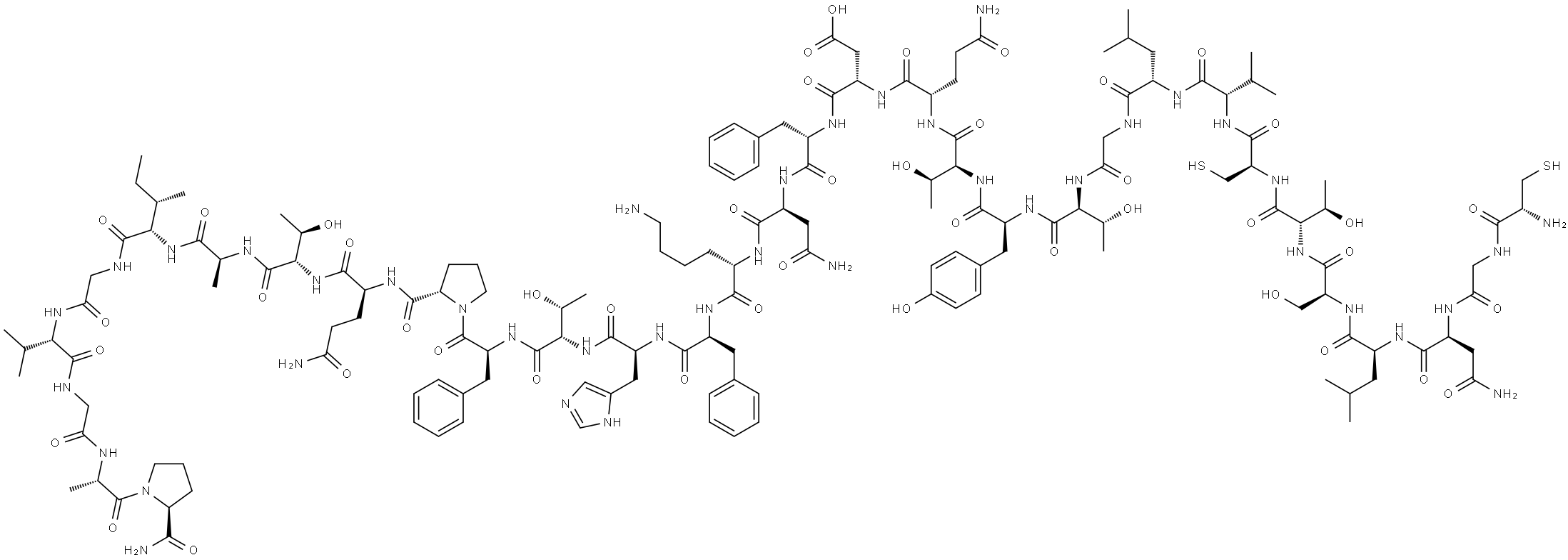 calcitonin, human, Val(8)- Struktur