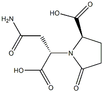 (2R,αS)-α-(2-Amino-2-oxoethyl)-2β-carboxy-5-oxo-1-pyrrolidineacetic acid Struktur