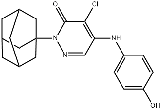 3(2H)-Pyridazinone,  4-chloro-5-[(4-hydroxyphenyl)amino]-2-tricyclo[3.3.1.13,7]dec-1-yl- Struktur